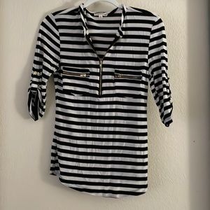 Black and white striped shirt